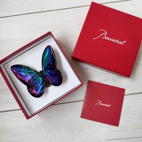 NIB ✨ Baccarat Papillon Crystal Lucky Butterfly in Blue Scarabee - Picture 3 of 6